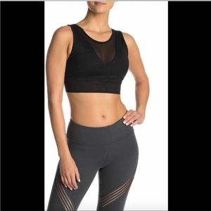 ALO black mesh sports bra size medium